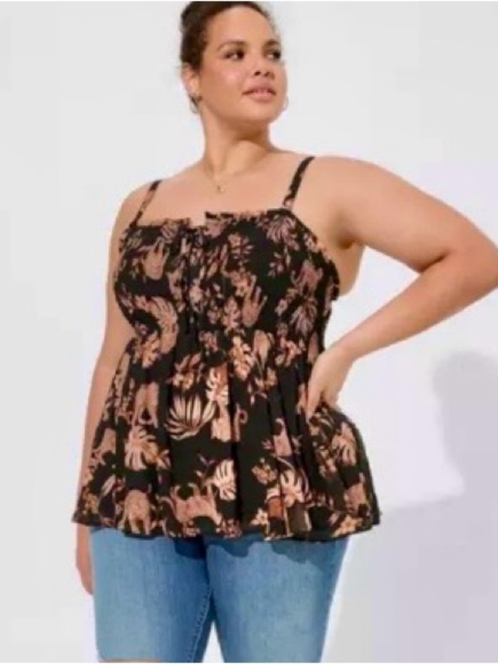 Torrid Babydoll Chiffon Smocked Cami Top - Size 2X - NWOT!